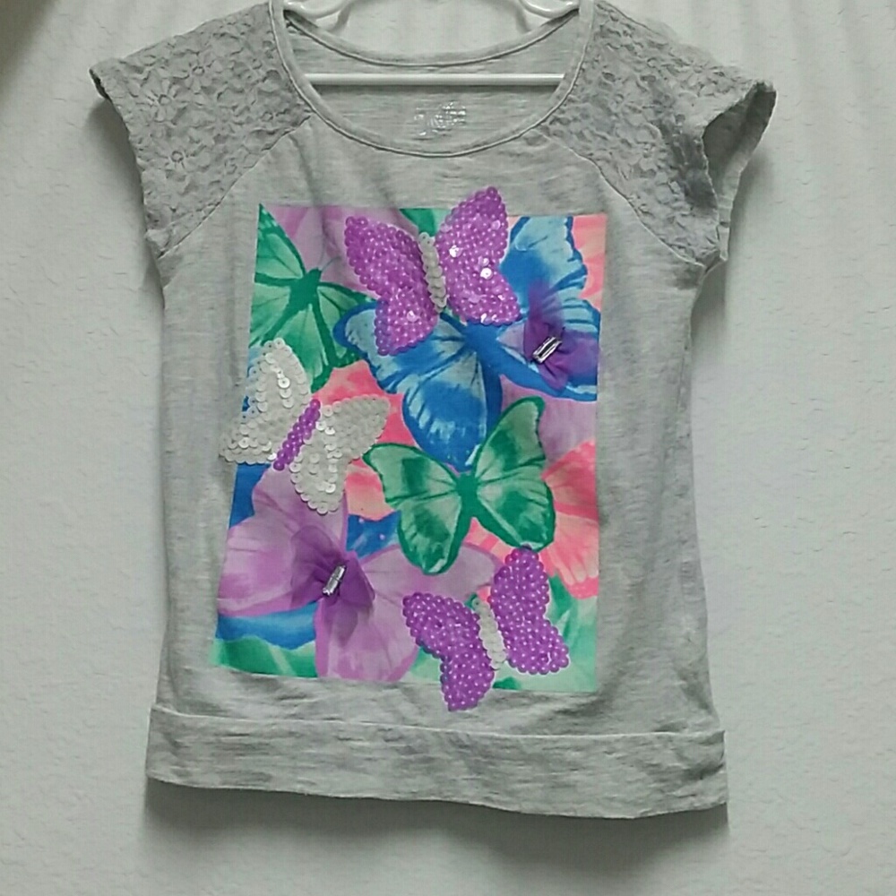 😘💵👇Price drop Neon Butterfly Shirt😘